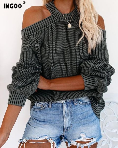 ingoo autumn halter sweater women hollow out backless cross fashion solid jumper puff sleeve winter oversize sweaters, White;black
ingoo autumn halter sweater women hollow out backless cross fashion solid jumper puff sleeve winter oversize sweaters, White;black