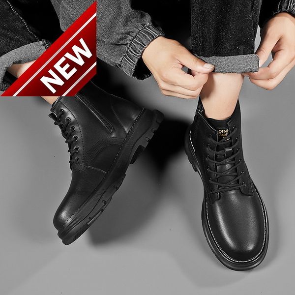winter new british style martin boots plush warm american work men's high cotton shoes, Black
winter new british style martin boots plush warm american work men's high cotton shoes, Black