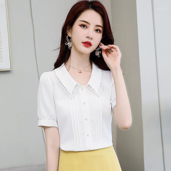 2020 fashion chiffon blouse women shirt short sleeve plus size summer women blusas women's clothing feminine1, White
2020 fashion chiffon blouse women shirt short sleeve plus size summer women blusas women's clothing feminine1, White