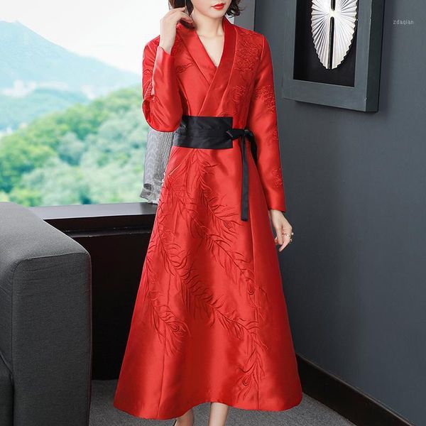 casual dresses autumn and winter vintage style v-neck embroidery +splicing slim high waist long lady evening party dress s-2xl1, Black;gray
casual dresses autumn and winter vintage style v-neck embroidery +splicing slim high waist long lady evening party dress s-2xl1, Black;gray