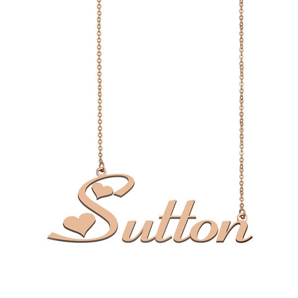 Sutton Name Necklace Custom Nameplate Pendant for Women Girls Birthday Gift Kids Best Friends Jewelry 18k Gold Plated Stainless Steel, Silver
Sutton Name Necklace Custom Nameplate Pendant for Women Girls Birthday Gift Kids Best Friends Jewelry 18k Gold Plated Stainless Steel, Silver