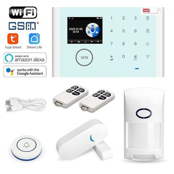 alarm systems tuya wi-fi / gsm smart anti-theft system kit include doorbell remote control motion detector door window detector1
alarm systems tuya wi-fi / gsm smart anti-theft system kit include doorbell remote control motion detector door window detector1