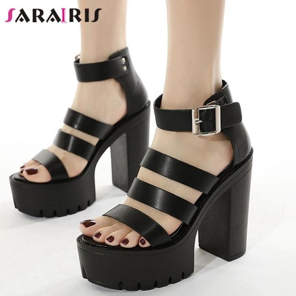 sarairis brand new ladies concise office black sandals summer fashion sandals women platform thick high heels roma shoes woman
sarairis brand new ladies concise office black sandals summer fashion sandals women platform thick high heels roma shoes woman