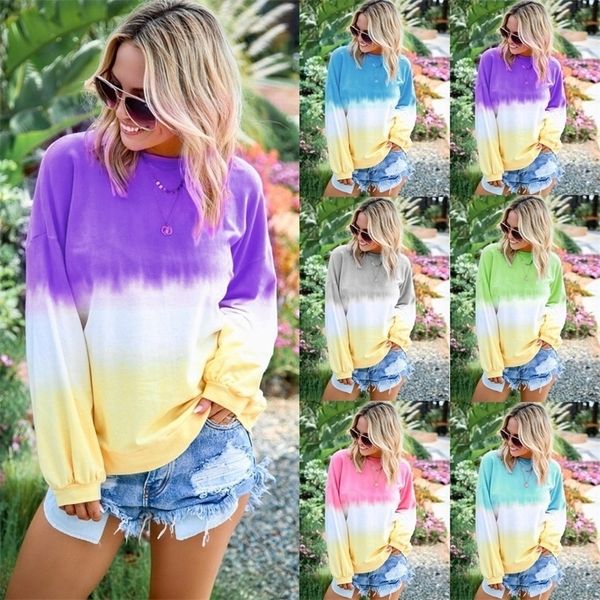 tie dye sweatshirts hoodies women rainbow sweatshirt casual loose gradient color pullover autumn long sleeve female 5xl y200107, Black
tie dye sweatshirts hoodies women rainbow sweatshirt casual loose gradient color pullover autumn long sleeve female 5xl y200107, Black