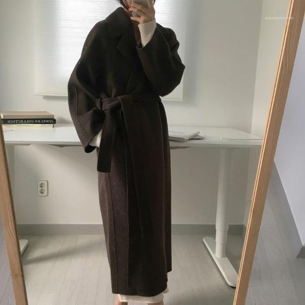 women elegant long wool coat with belt solid color long sleeve chic outerwear ladies overcoat autumn winter 20211, Black
women elegant long wool coat with belt solid color long sleeve chic outerwear ladies overcoat autumn winter 20211, Black