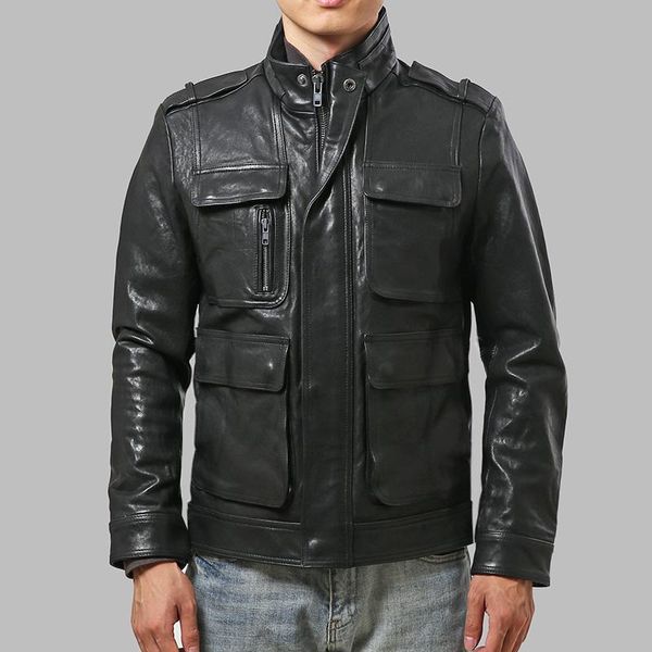 men's leather & faux read description asian 6133 size army genuine m65 outerwear sheep jacket, Black
men's leather & faux read description asian 6133 size army genuine m65 outerwear sheep jacket, Black