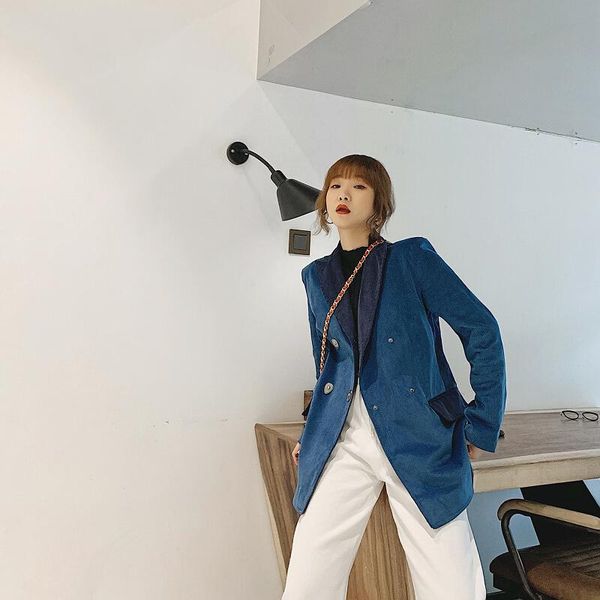 women's blazers and jackets women's double-breasted corduroy suit jacket office lady work suit corduroy long blazer feminino, White;black
women's blazers and jackets women's double-breasted corduroy suit jacket office lady work suit corduroy long blazer feminino, White;black
