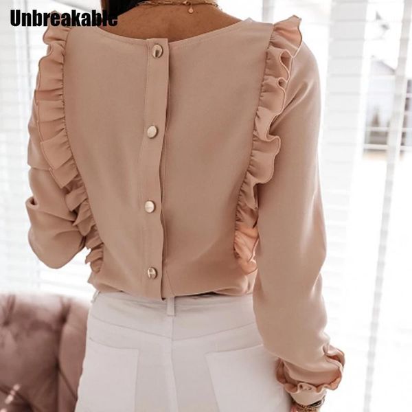 2020 autumn spring fashion ruffle elegant blouses women solid o-neck long sleeve blouse female casual lady clothes1, White
2020 autumn spring fashion ruffle elegant blouses women solid o-neck long sleeve blouse female casual lady clothes1, White