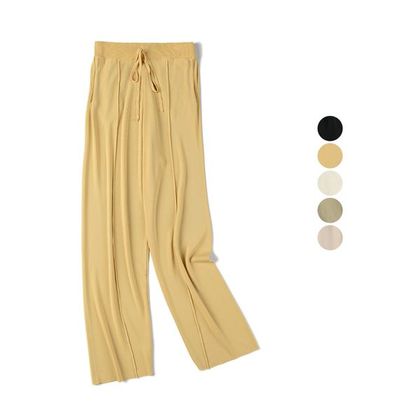 2021 new sense of fall wide-legged high waist ice silk loose fashionable casual pants woman elastic ndvo, Black;white
2021 new sense of fall wide-legged high waist ice silk loose fashionable casual pants woman elastic ndvo, Black;white