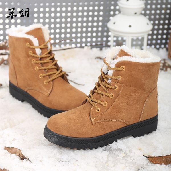 boots snow women low heels casual lacing fashion flock round toe all match with fur warm thermal ankle 2021, Black
boots snow women low heels casual lacing fashion flock round toe all match with fur warm thermal ankle 2021, Black