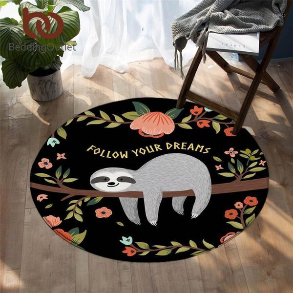 beddingoutlet folivora round carpet smiling sloth area rugs for bedroom tree leaf non-slip floor mat floral cartoon yoga mat 1501
beddingoutlet folivora round carpet smiling sloth area rugs for bedroom tree leaf non-slip floor mat floral cartoon yoga mat 1501