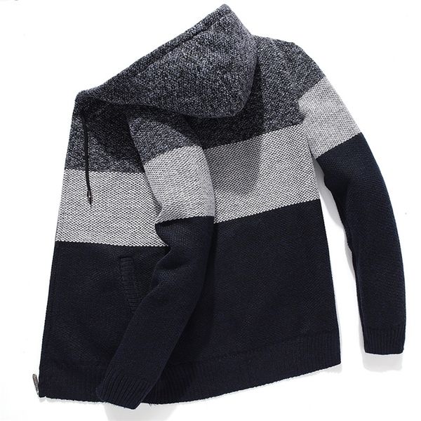 korean hooded sweater clothes for men fleece knitted striped men's hoodies cardigan coat winter zipper oversized sweater hombre 201105, White;black
korean hooded sweater clothes for men fleece knitted striped men's hoodies cardigan coat winter zipper oversized sweater hombre 201105, White;black