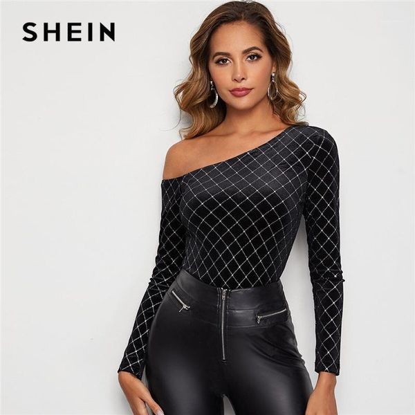shein black asymmetrical neck glitter plaid velvet women spring tee rhinestone detail slim fit glamorous t-shirts1, White
shein black asymmetrical neck glitter plaid velvet women spring tee rhinestone detail slim fit glamorous t-shirts1, White