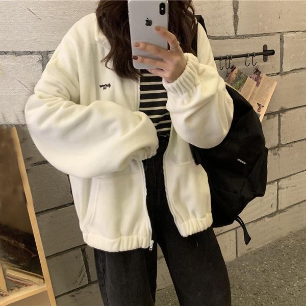 women's hoodies & sweatshirts autumn / winter 2021 loose korean languid long sleeve thickened coat wear ins fashion, Black
women's hoodies & sweatshirts autumn / winter 2021 loose korean languid long sleeve thickened coat wear ins fashion, Black
