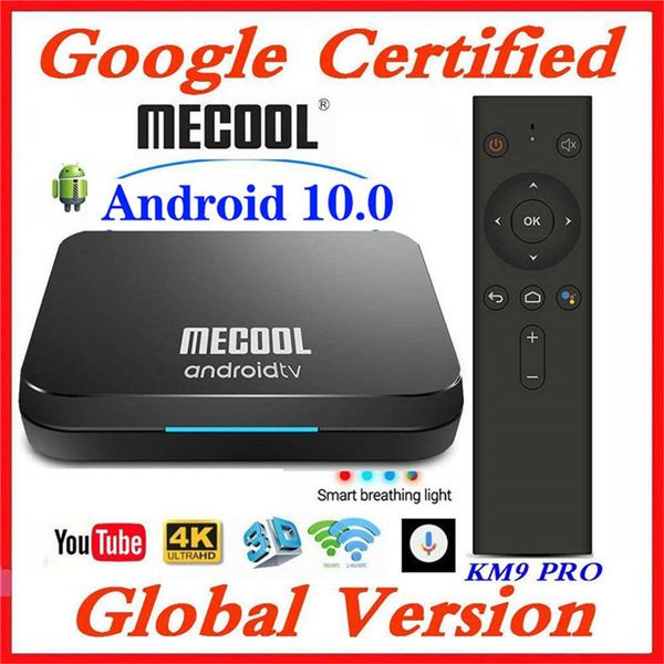 mecool km9 pro google certified androidtv android10 4gb128gb atv amlogic s905x2 4k 2.4g / 5g wi-fi usb3.0 2 smart tv box
mecool km9 pro google certified androidtv android10 4gb128gb atv amlogic s905x2 4k 2.4g / 5g wi-fi usb3.0 2 smart tv box