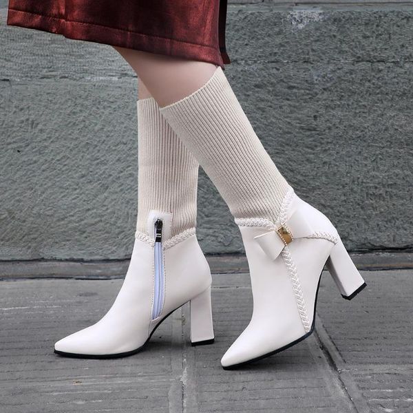 brand new big size 47 high heels pointed toe elegant office lady sock boot fashion winter boots shoes women, Black
brand new big size 47 high heels pointed toe elegant office lady sock boot fashion winter boots shoes women, Black