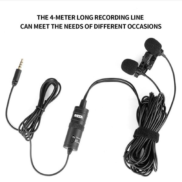 boya by-m1dm by-m1 microphone with 6m cable dual-head lavalier lapel clip-on for dslr canon nikon camcorders recording
boya by-m1dm by-m1 microphone with 6m cable dual-head lavalier lapel clip-on for dslr canon nikon camcorders recording