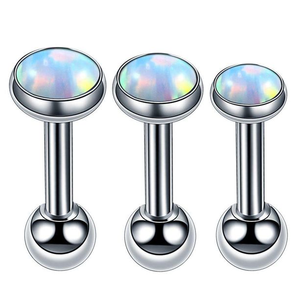 3pcs/lot surgical steel opal stone mix m 4mm 5mm earring barbell stud ear cartilage tragus helix stud piercing jewelry q jllnkh, Silver
3pcs/lot surgical steel opal stone mix m 4mm 5mm earring barbell stud ear cartilage tragus helix stud piercing jewelry q jllnkh, Silver