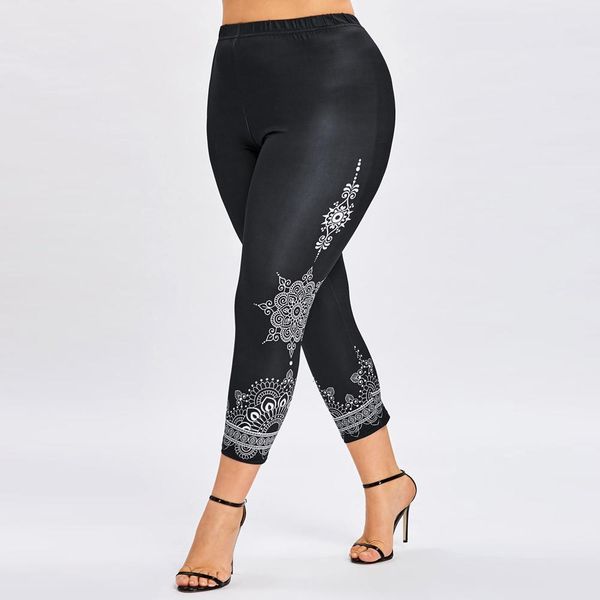 women plus size leggings printed casual workout pants elastic high waist push up skinny trousers calca feminina #t1g, Black
women plus size leggings printed casual workout pants elastic high waist push up skinny trousers calca feminina #t1g, Black