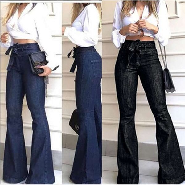 jeans women 2020 autumn new micro elastic lace up high waist flared women's wide leg pants, Blue
jeans women 2020 autumn new micro elastic lace up high waist flared women's wide leg pants, Blue