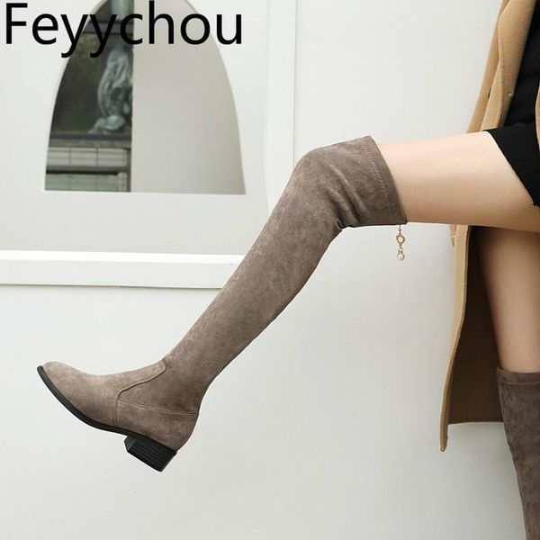 women's boots autumn winter warm med heel round toe over-the knee zip flock stretch boots 2020 new fashion brown black gray
women's boots autumn winter warm med heel round toe over-the knee zip flock stretch boots 2020 new fashion brown black gray