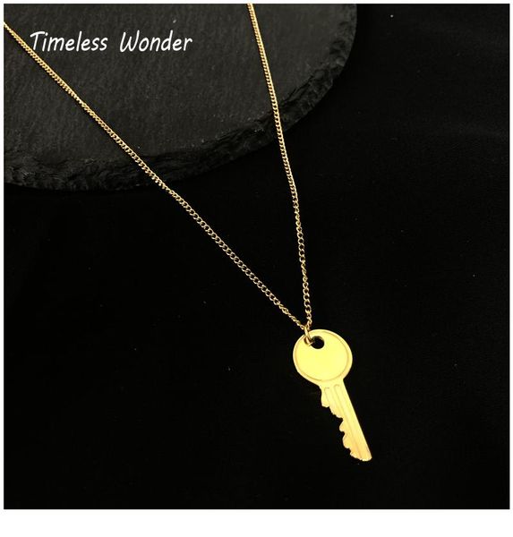 chokers timeless wonder titanium key pendant chains necklace women stainless steel jewelry gothic ins gift trendy hiphop choker 7417, Golden;silver
chokers timeless wonder titanium key pendant chains necklace women stainless steel jewelry gothic ins gift trendy hiphop choker 7417, Golden;silver
