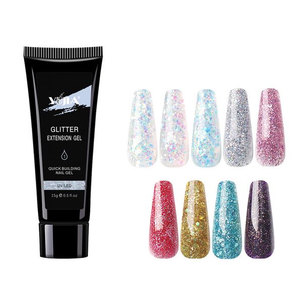 15ml poly nail glitter extension gel all for manicure nails art design semi permanent varnish base and top, Red;pink
15ml poly nail glitter extension gel all for manicure nails art design semi permanent varnish base and top, Red;pink