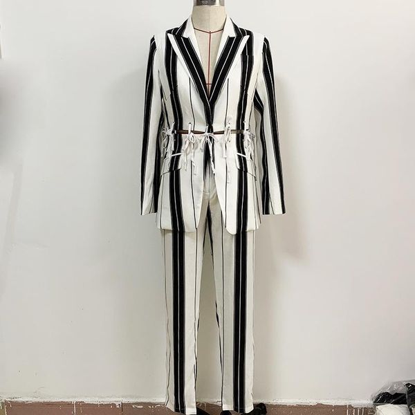 cotton linen pants blazer suits women 2021 new tie rope detachable hem striped casual suit two-piece pants suit, White
cotton linen pants blazer suits women 2021 new tie rope detachable hem striped casual suit two-piece pants suit, White