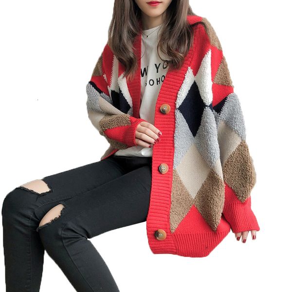 women's blouses autumn 2021 casual fashion chess v-neck cardigans unique breasted loose feminine long sleeve warm sweater y267, White;black
women's blouses autumn 2021 casual fashion chess v-neck cardigans unique breasted loose feminine long sleeve warm sweater y267, White;black