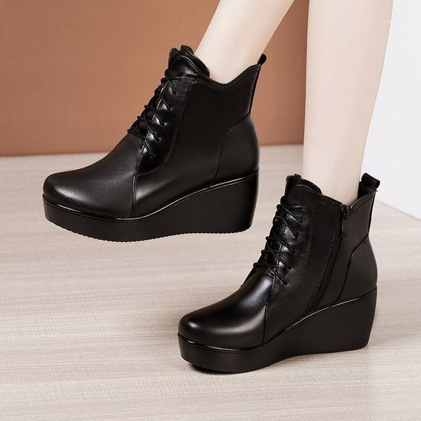 boots big size 32-43 medium heel platform women shoes fall winter 2021 wedges ladies plush leather short ankle1, Black
boots big size 32-43 medium heel platform women shoes fall winter 2021 wedges ladies plush leather short ankle1, Black