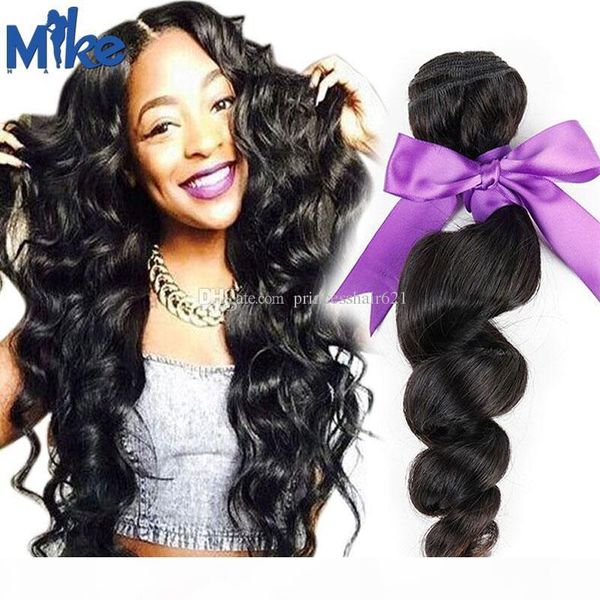 mikehair human hair weaves natural color brazilian loose wave wavy hair extensions 1piece fashion style peruvian malaysian indian hair, Black
mikehair human hair weaves natural color brazilian loose wave wavy hair extensions 1piece fashion style peruvian malaysian indian hair, Black