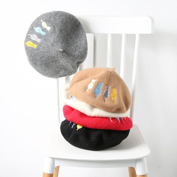 beanie/skull caps 2021 cat wool beret girl autumn winter lovely bud hat day british korean version trendy painter hats for women, Blue;gray
beanie/skull caps 2021 cat wool beret girl autumn winter lovely bud hat day british korean version trendy painter hats for women, Blue;gray