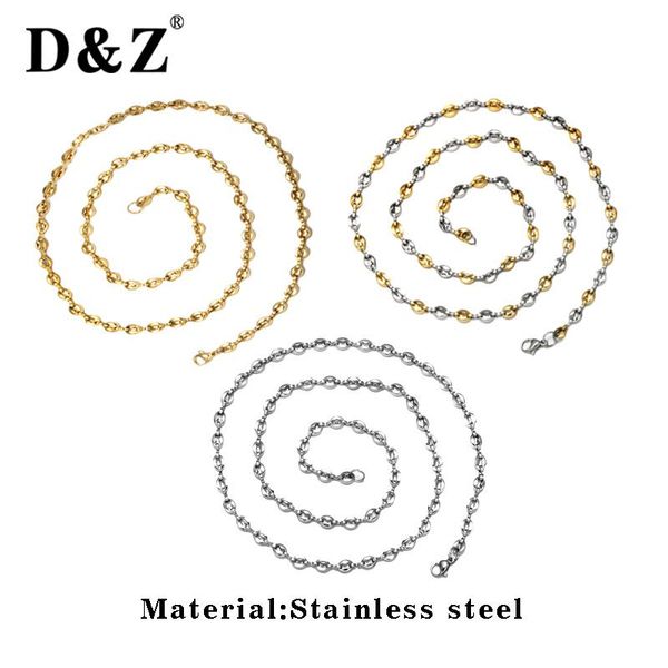 chains d&z 5mm stainless steel coffee beans chain necklace 3 color round beads choker for men accessories, Silver
chains d&z 5mm stainless steel coffee beans chain necklace 3 color round beads choker for men accessories, Silver