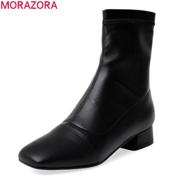 boots morazora 2021 shoes woman low heel fashion square toe genuine leather leisure ankle boots1, Black
boots morazora 2021 shoes woman low heel fashion square toe genuine leather leisure ankle boots1, Black