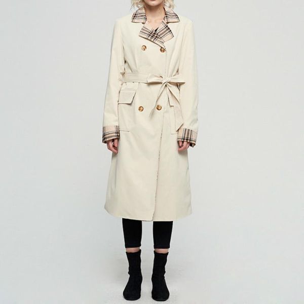 women khaki slim belt cloak mujer windbreaker female abrigos brazil 2020 new fashion double breasted mid-long trench coat sweet, Tan;black
women khaki slim belt cloak mujer windbreaker female abrigos brazil 2020 new fashion double breasted mid-long trench coat sweet, Tan;black