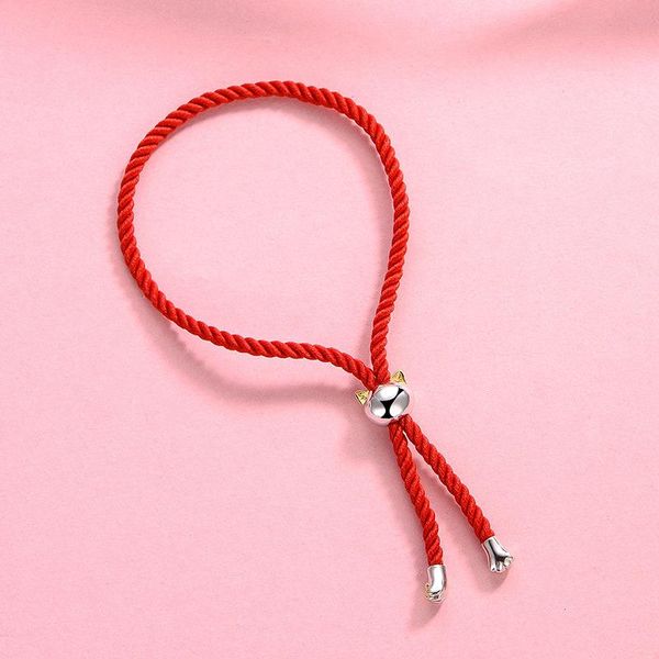 lovely cat sterling silver couple bracelet a pair of korean students' birthday red rope cat claw simple valentine's day gift, Black
lovely cat sterling silver couple bracelet a pair of korean students' birthday red rope cat claw simple valentine's day gift, Black