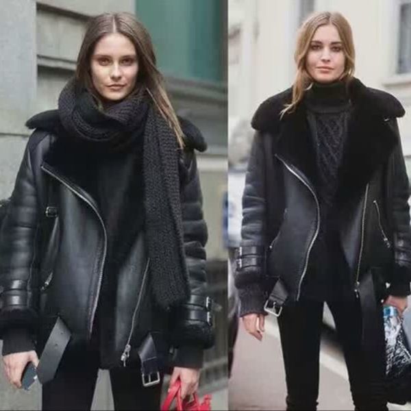 winter thick warm women shearling,100% soft sheepskin wool fur jacket.fashion plus size lady genuine leather coat. 201020, Black;brown
winter thick warm women shearling,100% soft sheepskin wool fur jacket.fashion plus size lady genuine leather coat. 201020, Black;brown