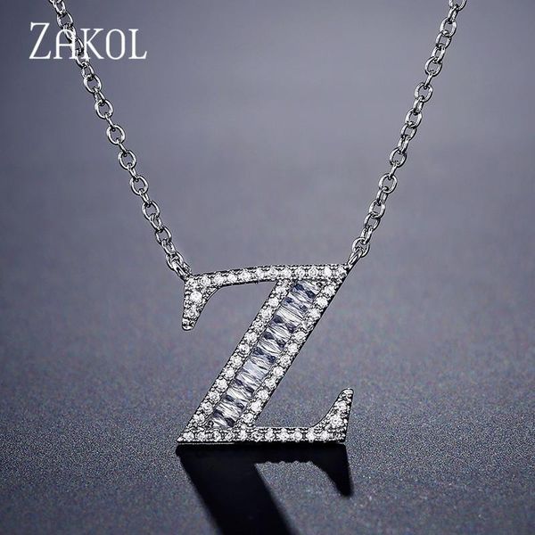pendant necklaces zakol fashion cubic zirconia alphabet 26 letters for lady women jewelry christmas gifts fsnp2053, Silver
pendant necklaces zakol fashion cubic zirconia alphabet 26 letters for lady women jewelry christmas gifts fsnp2053, Silver