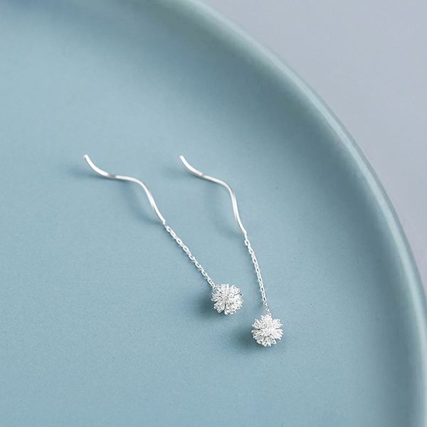 cute tiny silver flower wave long tassel 925 beautiful dandelion bud earring for women girl teen lady fashion jewelry, Black
cute tiny silver flower wave long tassel 925 beautiful dandelion bud earring for women girl teen lady fashion jewelry, Black