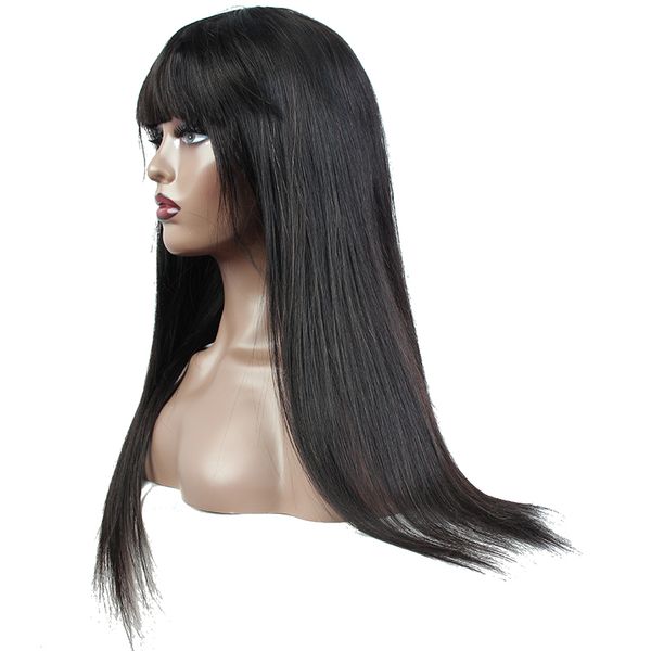 brazilian human hair wigs with bangs 100% human hair wigs for black women machine made straight hair wigs malaysian indian peruvian, Black;brown
brazilian human hair wigs with bangs 100% human hair wigs for black women machine made straight hair wigs malaysian indian peruvian, Black;brown