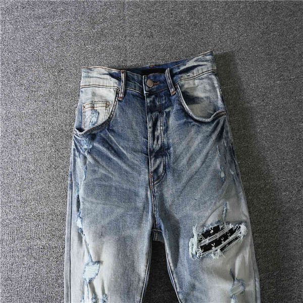 men's jeans street high amr patchwork pocket zipper washed blue man pants streetwear trousers clothing t72o
men's jeans street high amr patchwork pocket zipper washed blue man pants streetwear trousers clothing t72o