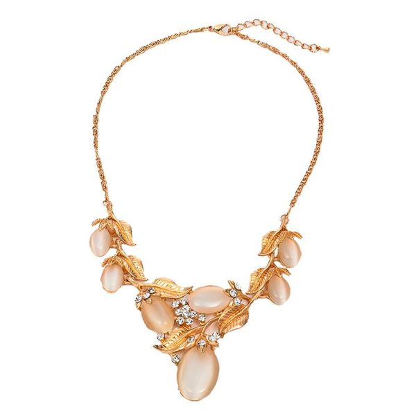 gold color opal crystal pendant clavicle chain choker necklace jewelry, Silver
gold color opal crystal pendant clavicle chain choker necklace jewelry, Silver