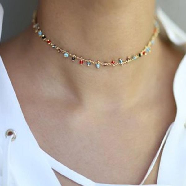 chokers hebedeer choker trendy girl simple necklace chain women colorful beads zinc alloy necklaces jewelry lovers collier, Golden;silver
chokers hebedeer choker trendy girl simple necklace chain women colorful beads zinc alloy necklaces jewelry lovers collier, Golden;silver