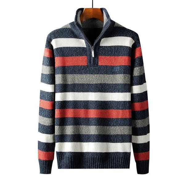 men's sweaters mandarin collar cotton pullover zipper autumn winter warm striped slim fit oc yq clothes knitted casual sweater pull hom, White;black
men's sweaters mandarin collar cotton pullover zipper autumn winter warm striped slim fit oc yq clothes knitted casual sweater pull hom, White;black