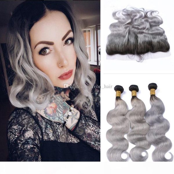 dark root ombre body wave 1b grey hair with frontal with baby hair 4pcs lot ear to ear frontal with hair weft, Black;brown
dark root ombre body wave 1b grey hair with frontal with baby hair 4pcs lot ear to ear frontal with hair weft, Black;brown