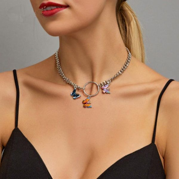 chokers european and american fashion color butterfly necklace ladies temperament chain pendant thick clavicle, Golden;silver
chokers european and american fashion color butterfly necklace ladies temperament chain pendant thick clavicle, Golden;silver