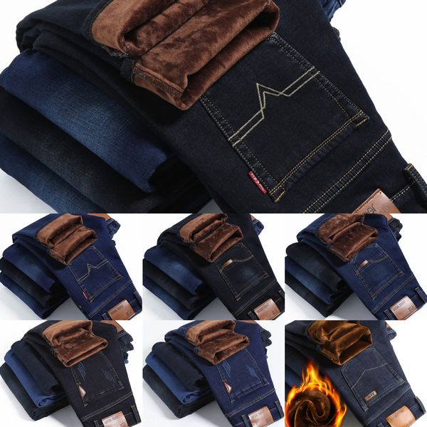 autumn and winter new men's warm warm jeans and jeanspants business large elastic thickened plush jeans for men wfvoh, Blue
autumn and winter new men's warm warm jeans and jeanspants business large elastic thickened plush jeans for men wfvoh, Blue
