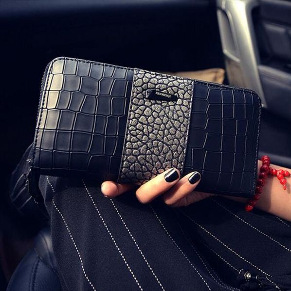 the new lady wallet long fashion zipper wallet large capacity crocodile grain ladys a woman hand bag, Red;black
the new lady wallet long fashion zipper wallet large capacity crocodile grain ladys a woman hand bag, Red;black