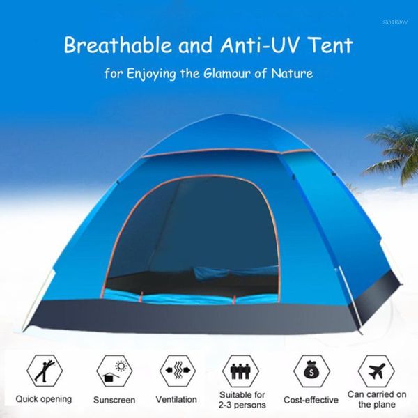 uv protection 2-3 person camping tent automatic quick up outdoor shelter 190t oxford shading light-weight ventilation safe1
uv protection 2-3 person camping tent automatic quick up outdoor shelter 190t oxford shading light-weight ventilation safe1