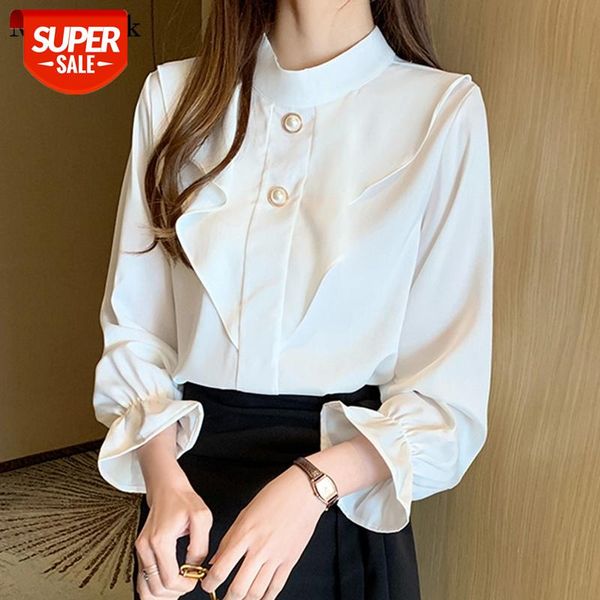 autumn long sleeve solid silk blouse women 2021 ruffles loose white shirt women o-neck slim blouses casual blusas 10499 #cu94
autumn long sleeve solid silk blouse women 2021 ruffles loose white shirt women o-neck slim blouses casual blusas 10499 #cu94
